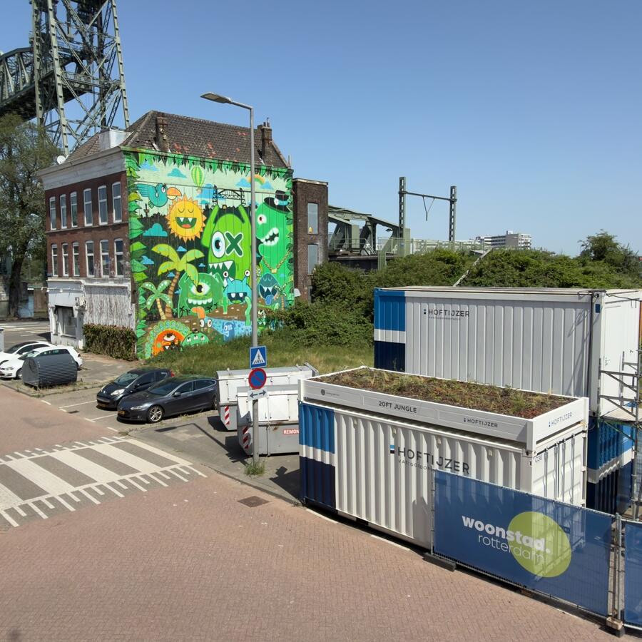 20ft Jungle.: Turning a container roof into a cool, green worksite.