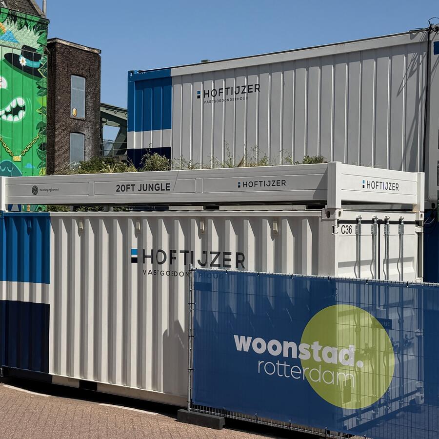 20ft Jungle.: Turning a container roof into a cool, green worksite.