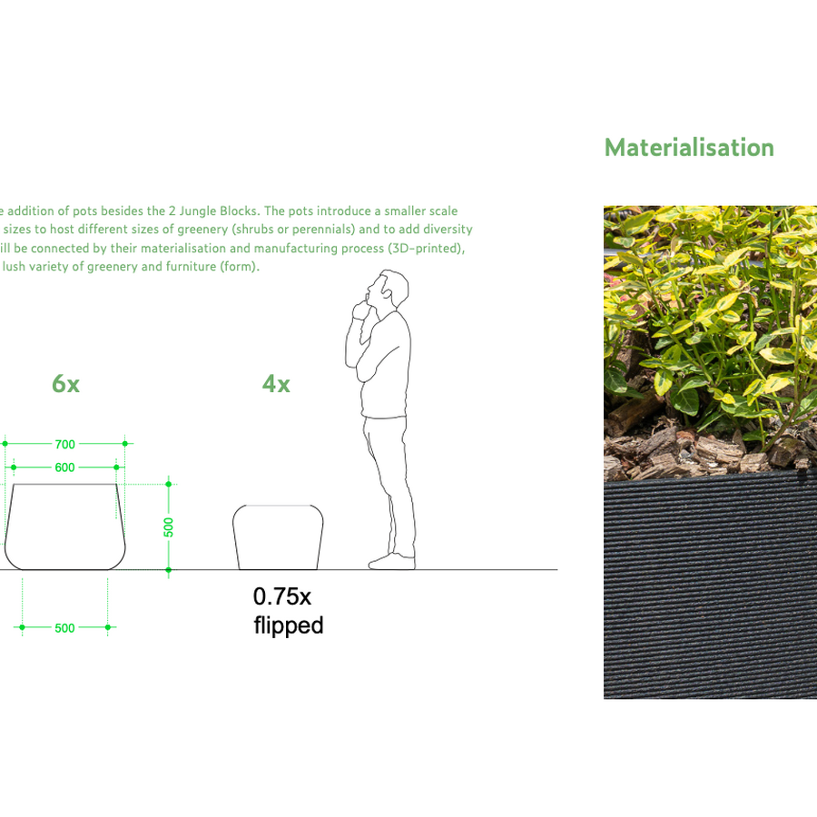 Jungle Pots.: 3D-gedruckte Pflanzgefäße für jeden Innenhof.