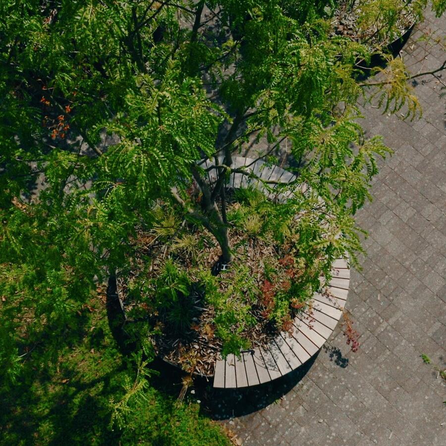 Jungle Blocks + ®.: Modular tree planter for public urban spaces.