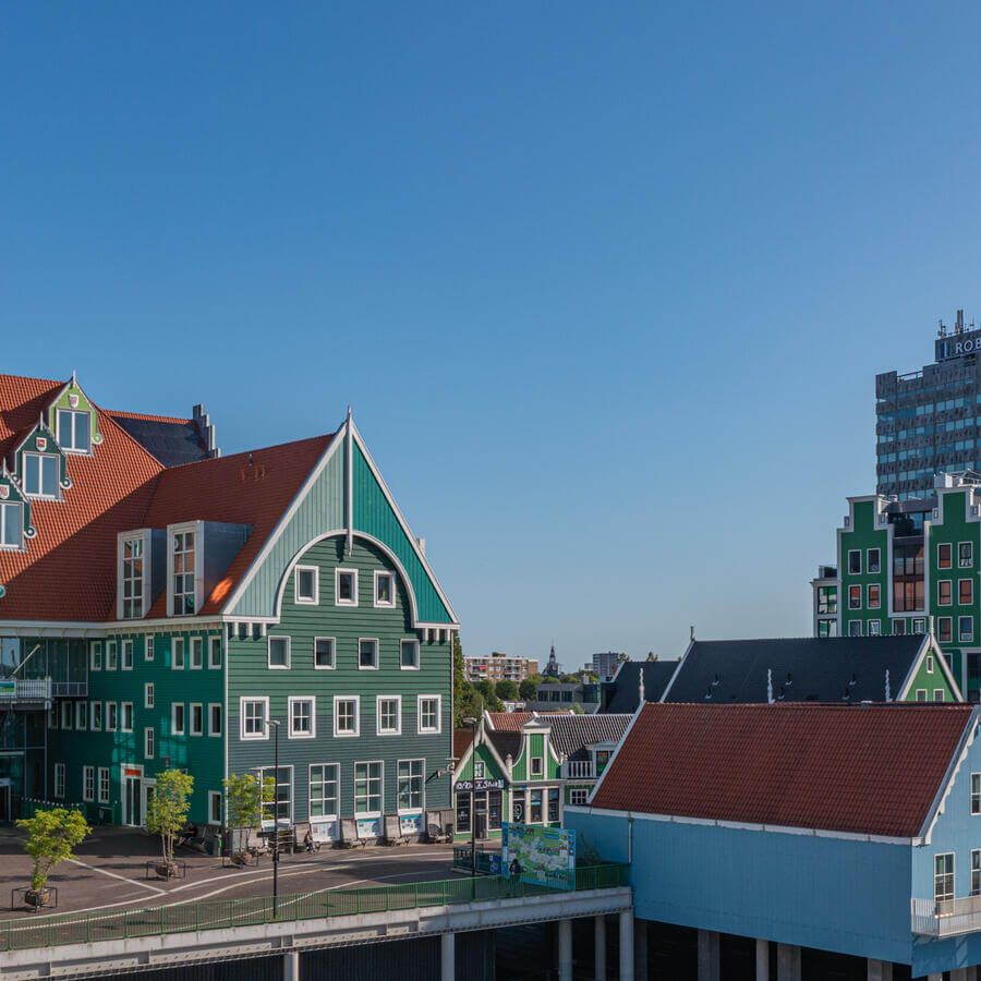 STADHUISPLEIN, ZAANDAM: Gleditsia vuurwerk bij de ingang van het gemeentehuis